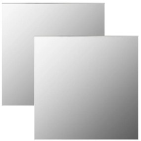 3051621 vidaXL Espelhos de parede 2 pcs 40x40 cm vidro quadrado