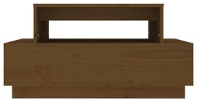 Mesa de centro 80x55x40,5 cm madeira pinho maciça castanho-mel