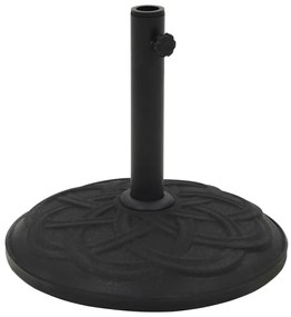 vidaXL Base para guarda-sol em cimento redonda preto 15 kg