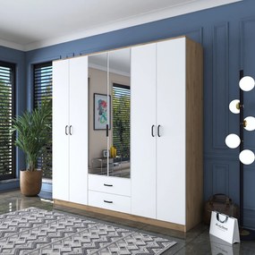 Guarda-roupa BA130 – Nogueira – 210 cm x 210 cm x 51,5 cm
