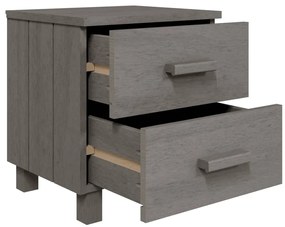 Mesas cabeceira HAMAR 2 pcs 40x35x44,5 pinho maciço cinza-claro