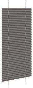 Preto Plissada Cega 65x100 cm Largura Tecido 64,4 cm Poliéster
