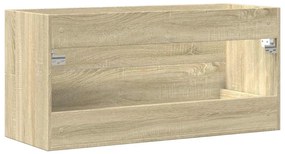 Armário lavatório 100x38,5x48 cm contraplacado carvalho sonoma