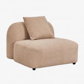 Módulo Central Para Sofá Modular Em Chenille Coco Chenille Grossa Castanho Latte - Sklum