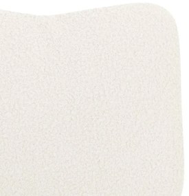 Cadeira Relaxante vidaXL Creme de Tecido com Pelo