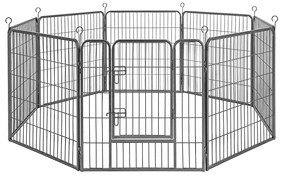 Parque p/ cão, 8 painéis, 77 x 80 cm, cinzento