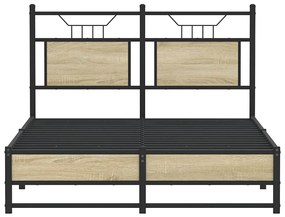 Estrutura cama s/ colchão derivados de madeira carvalho sonoma