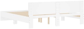 Estrutura de cama com cabeceira 200x200 cm branco