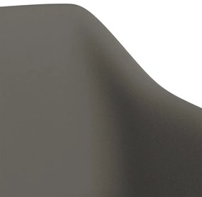 Cadeiras de jantar giratórias 2 pcs veludo cinzento-escuro