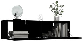 Móvel de TV 120x30x30 cm derivados de madeira preto