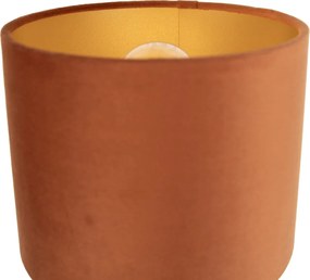 Wandlamp zwart met flexarm en kap oranje met gouden binnenkant 18cm - Brescia Combi