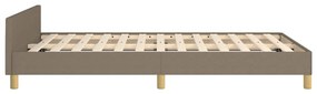 Estrutura cama sem colchão 120x200 cm tecido cinza-acastanhado
