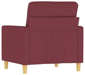 Poltrona 60 cm tecido vermelho tinto