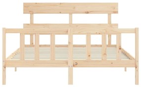 Cama sem colchão 160x200 cm madeira de pinho maciça