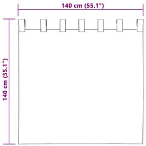 Cortinas de Veludo 2 peças com Ilhós Vermelho Vinho 140 x 140 cm
