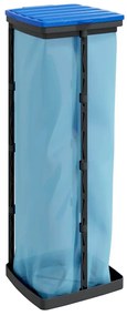 Suportes para sacos de lixo 2 pcs 120 L PP preto e azul