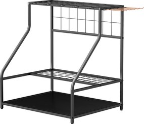 Organizador de ferramentas de jardim com ganchos para ferramentas de garagem, de 3 níveis, 84 x 53 x 73 cm