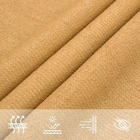 Para-sol vela triangular 160 g/m² 2,5x2,5x3,5 m PEAD areia