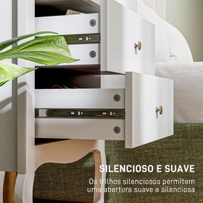 Cómoda Amélie – 4 Gavetas – Estilo Francês com Pés Cabriolé – 60x40x98