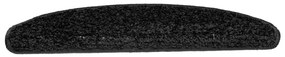 Tapetes de escada 15 pcs 65x21x4 cm preto