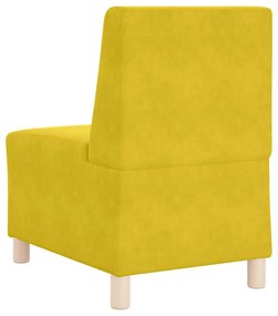 Poltrona 55 cm veludo amarelo