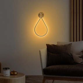 Candeeiro de Parede Damla – Dourado – 23 cm Largura x 39 cm Altura x 1