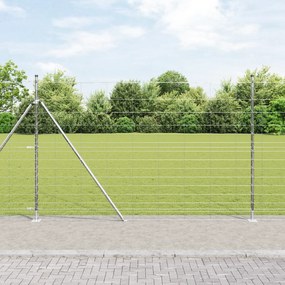 Cerca de Campo vidaXL 1,6x25 m Aço Galvanizado