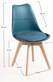 Cadeira Synk Basic - Azul Petróleo