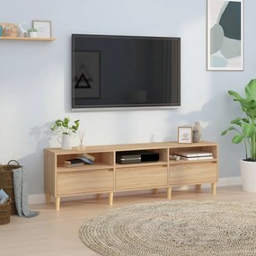 vidaXL Móvel de TV 150x30x44,5 cm derivados de madeira carvalho sonoma