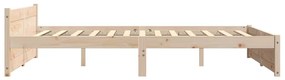 Estrutura de cama casal 135x190 cm madeira maciça