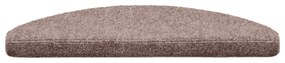 Tapetes de escada autoadesivos 30 pcs 65x21x4 cm creme