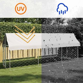 Canil de exterior com telhado 400x100x150 cm