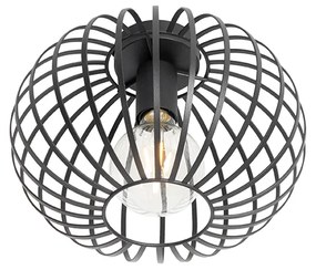 Candeeiro de teto design preto 30 cm - Johanna