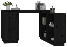 Secretária 110x50x75 cm madeira de pinho maciça preto