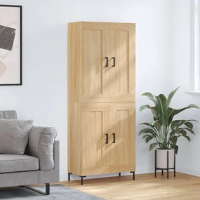 vidaXL Armário alto 69,5x34x180 cm derivados de madeira cor sonoma