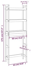 Toalheiro 63x26x171 cm madeira de pinho maciça branco