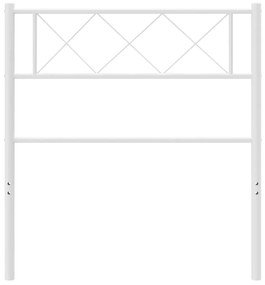 Cabeceira de cama 107 cm metal branco