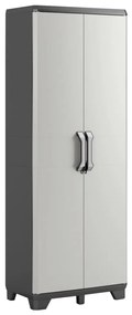 46638 Keter Armário de arrumação multiusos Gear 182 cm preto e cinza