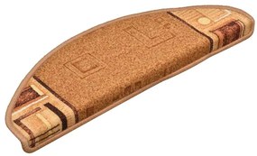 Tapetes de escadas adesivos 10 pcs 65x21x4 cm bege