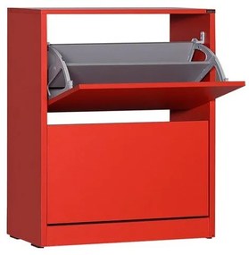 Sapateira "Pure" com 2 Divisórias - 73 x 84 x 26 cm - Vermelho - Desig