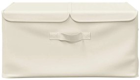 Caixa de arrumação 50x30x25 cm tecido cor creme