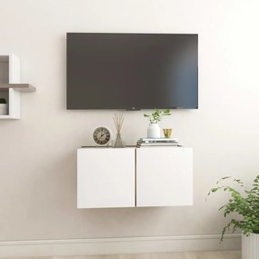 vidaXL Móvel de TV para parede 60x30x30 cm branco e carvalho sonoma