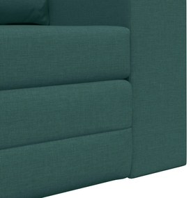 Sofá-Camas 2 em 1 Verde Escuro 148x71x83 cm Tecido
