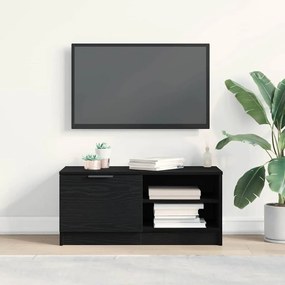 Aparador de TV vidaXL Preto Carvalho 80x35x36,5 cm Madeira Engenharia