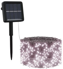 Luzes solares 5pcs 5x200 LED p/ interior/exterior branco quente