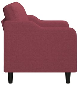 Sofá de 2 lugares tecido 140 cm vermelho tinto