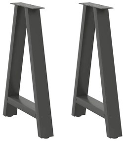 Pés para mesa de jantar em formato A, 2 peças, antracite, 50x(72-73) c