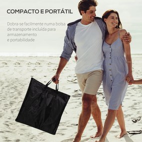 Outsunny Conjunto de 2 Esteiras de Praia com Encosto Reclinável em 5 N