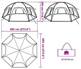 Tenda de festas impermeável cinzento