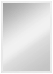 HOMCOM Espelho de Parede Decorativo 50x70 cm Espelho Retangular Espelho de Sala com 4 Ganchos Metálicos Estilo Moderno Branco | Aosom Portugal